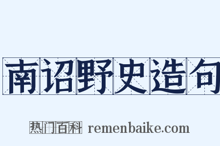 南诏野史造句是什么意思的图片